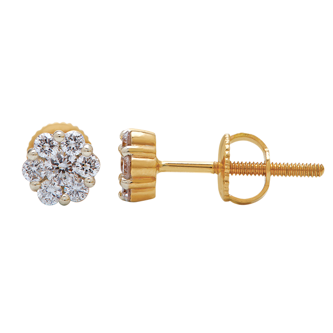 Aukera - Hexagonal Diamond Grid Earrings