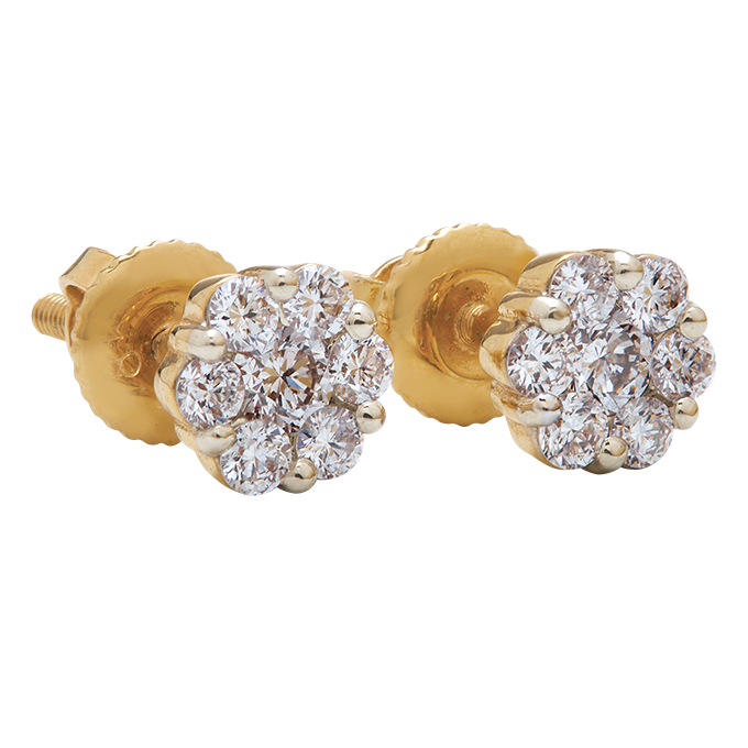 Aukera - Hexagonal Diamond Grid Earrings