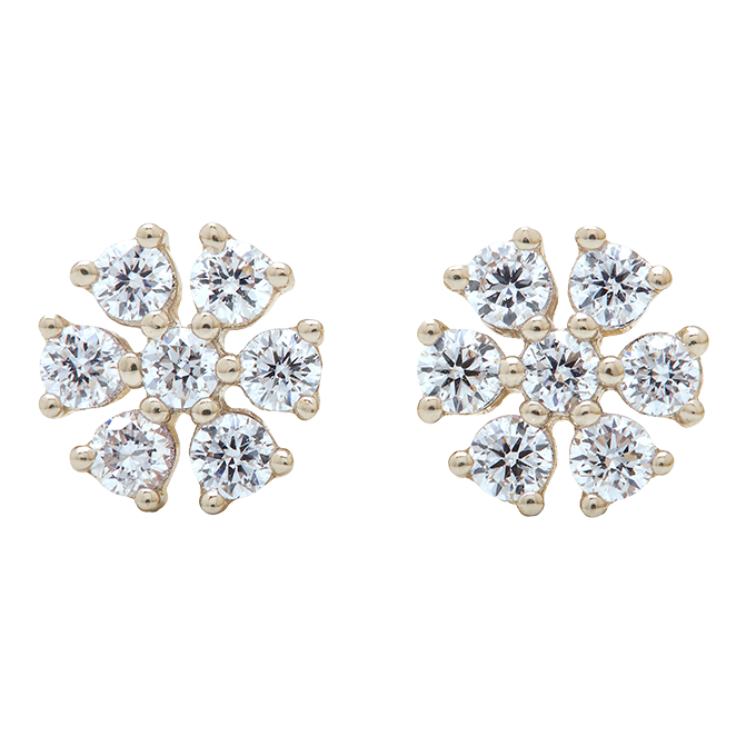 Aukera – Classic Diamond Bloom Studs