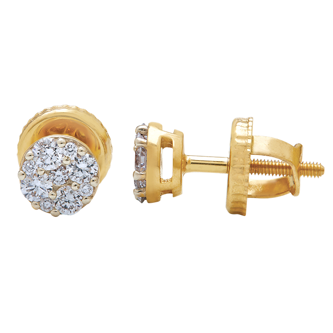 Aukera - Close-Knit Solitaire-Look Diamond Studs