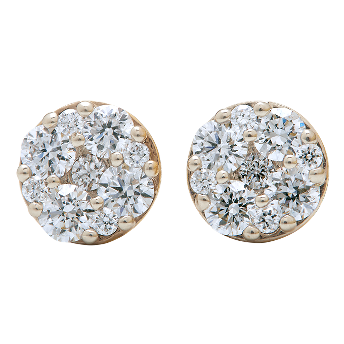 Aukera - Close-Knit Solitaire-Look Diamond Studs