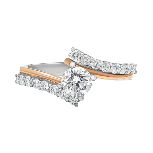 Aukera - Elegance Two-Tone Shank Ring