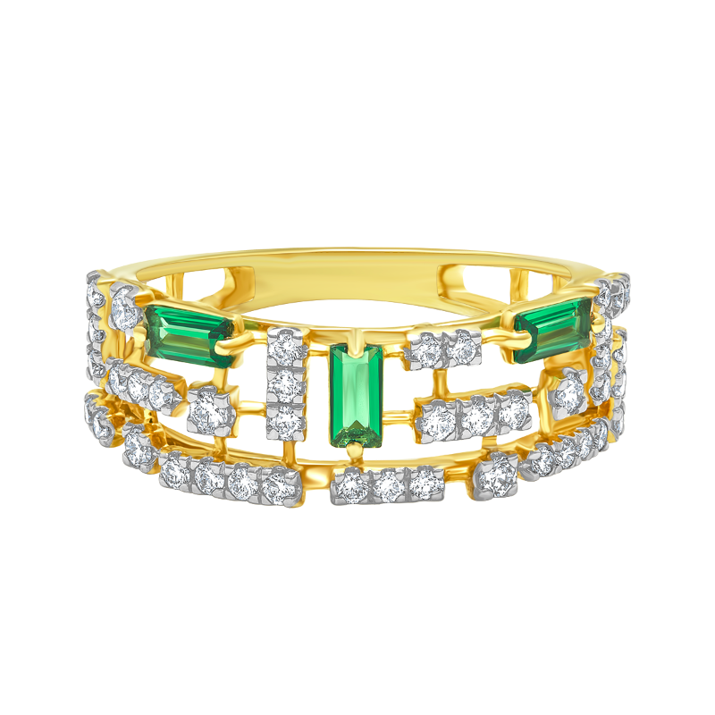 Aukera - Emerald Radiance Cocktail Ring