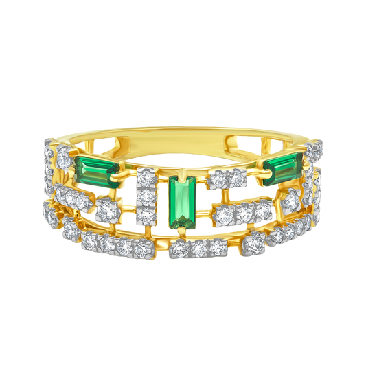 Aukera - Emerald Radiance Cocktail Ring