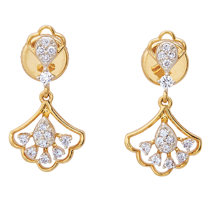 Aukera – Blossom Fan Diamond Danglers