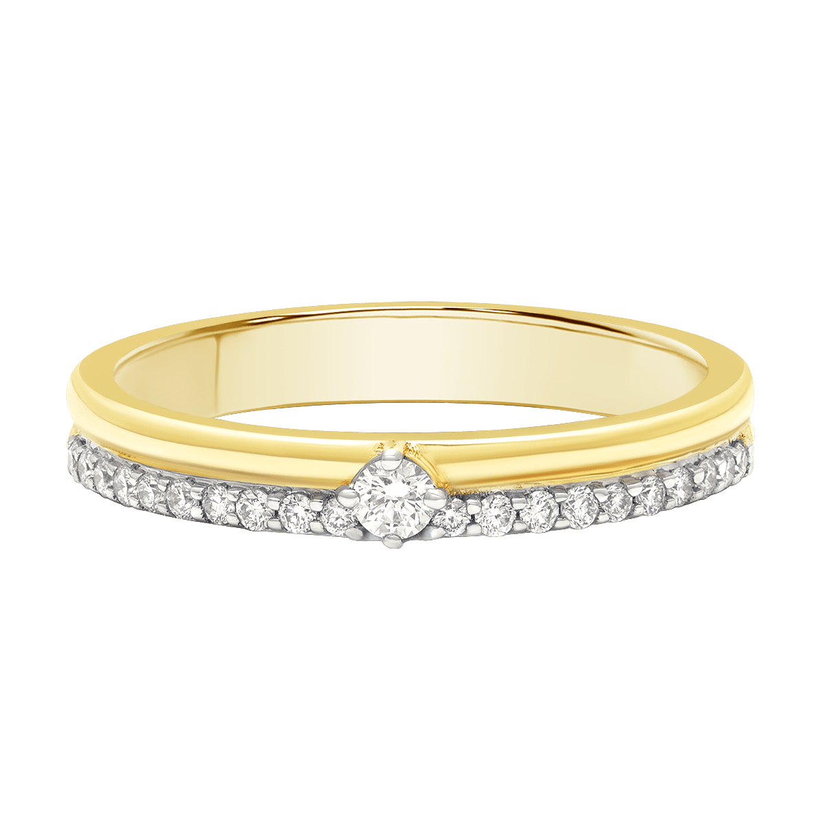 Aukera - Dual Band Solitaire Ring