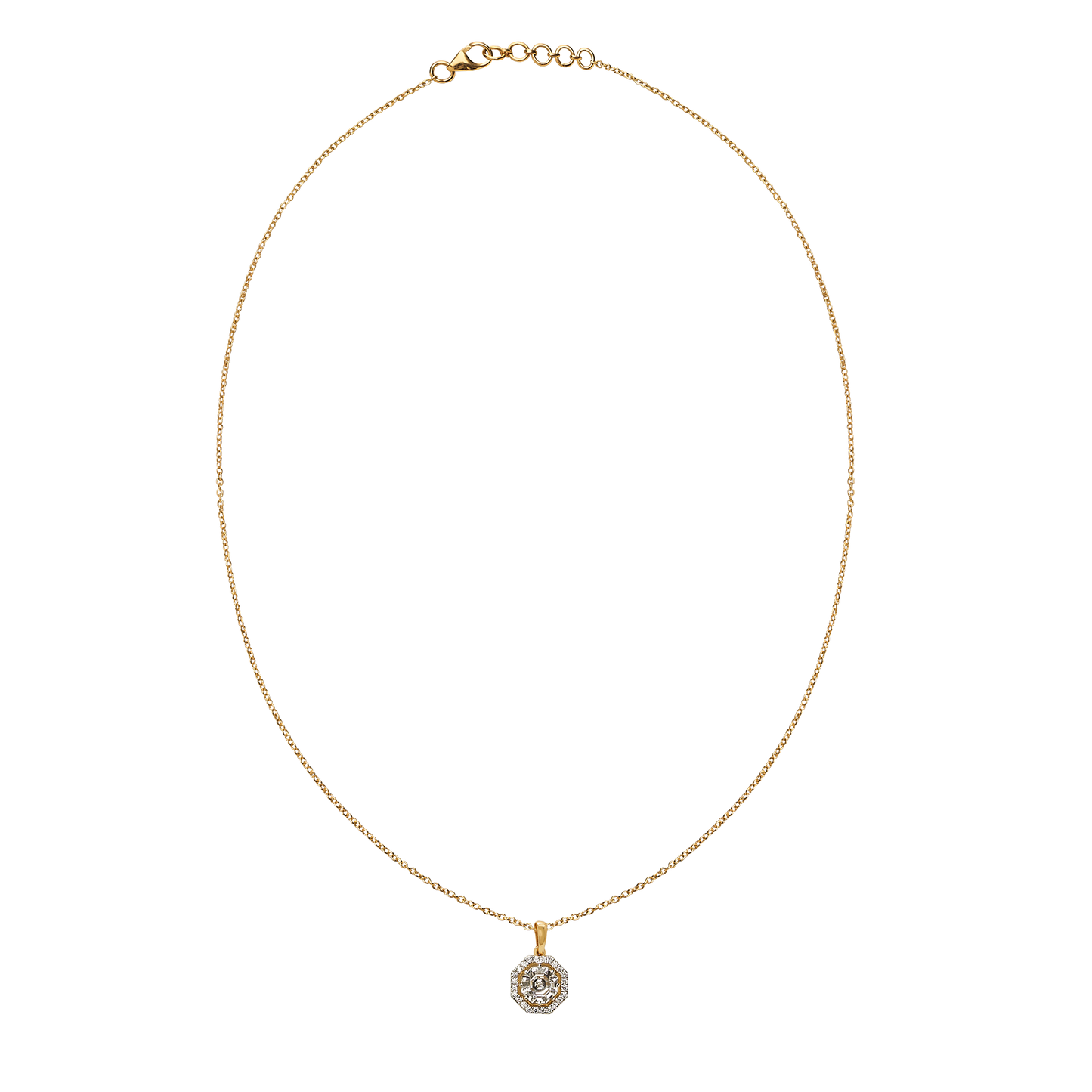 Aukera - Infinity Diamond Pendant with Halo