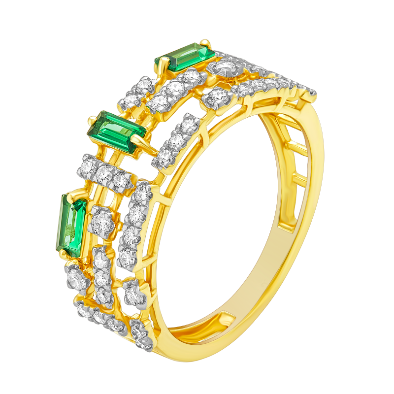 Aukera - Emerald Radiance Cocktail Ring