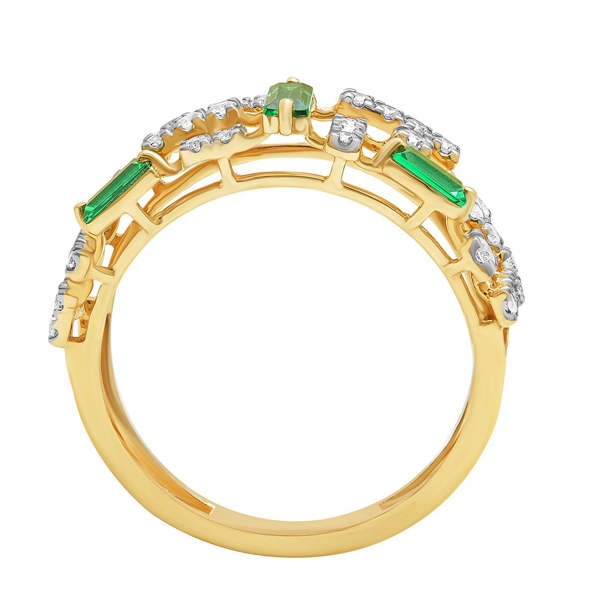 Aukera - Emerald Radiance Cocktail Ring