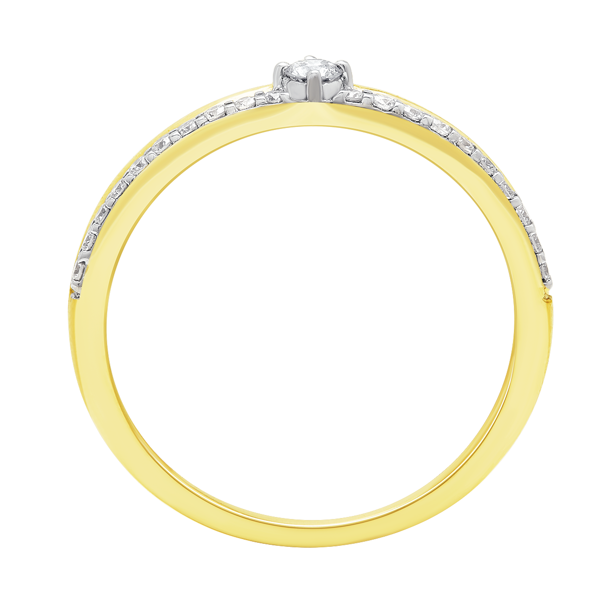 Aukera - Dual Band Solitaire Ring