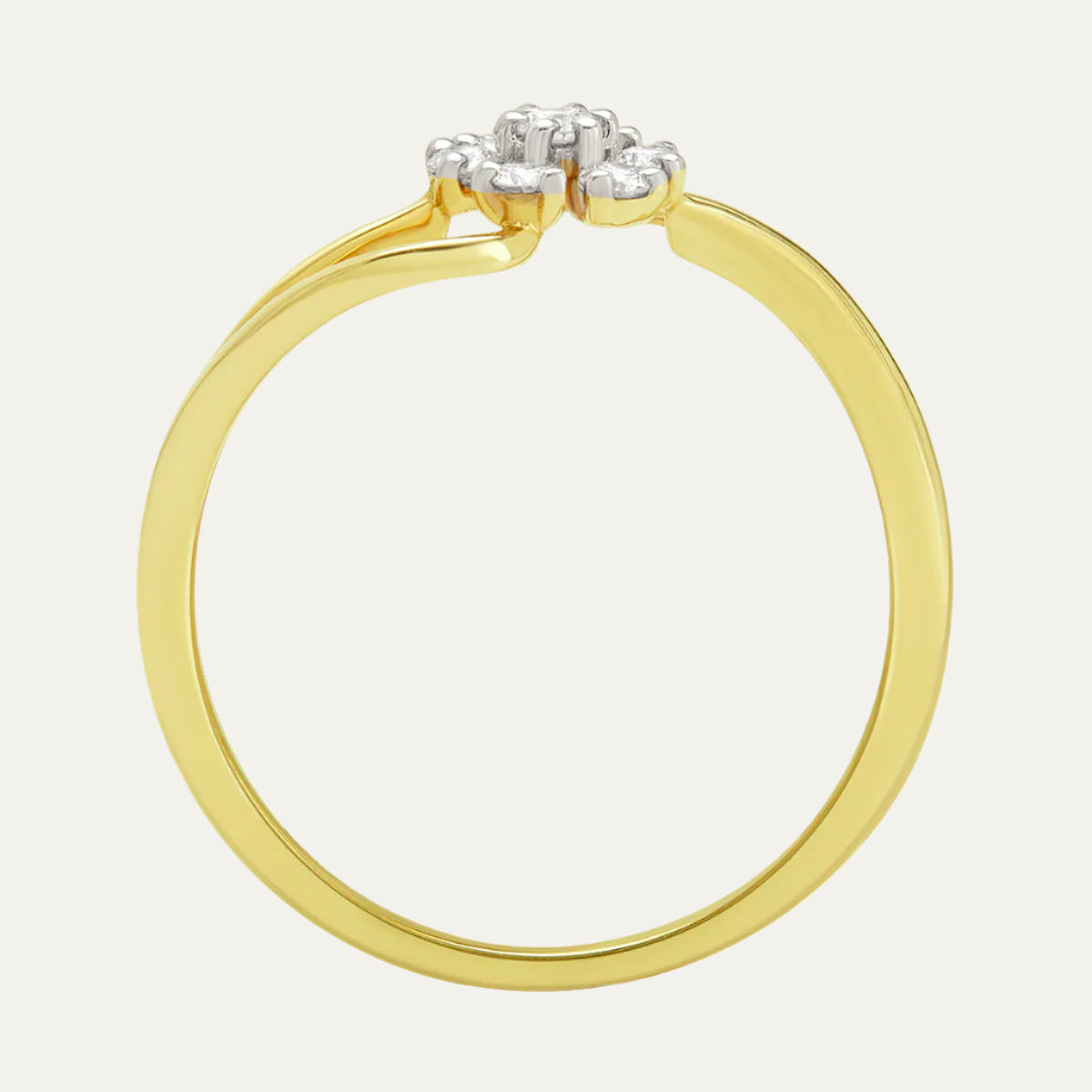 Aukera - Floral Split Shank Diamond Ring
