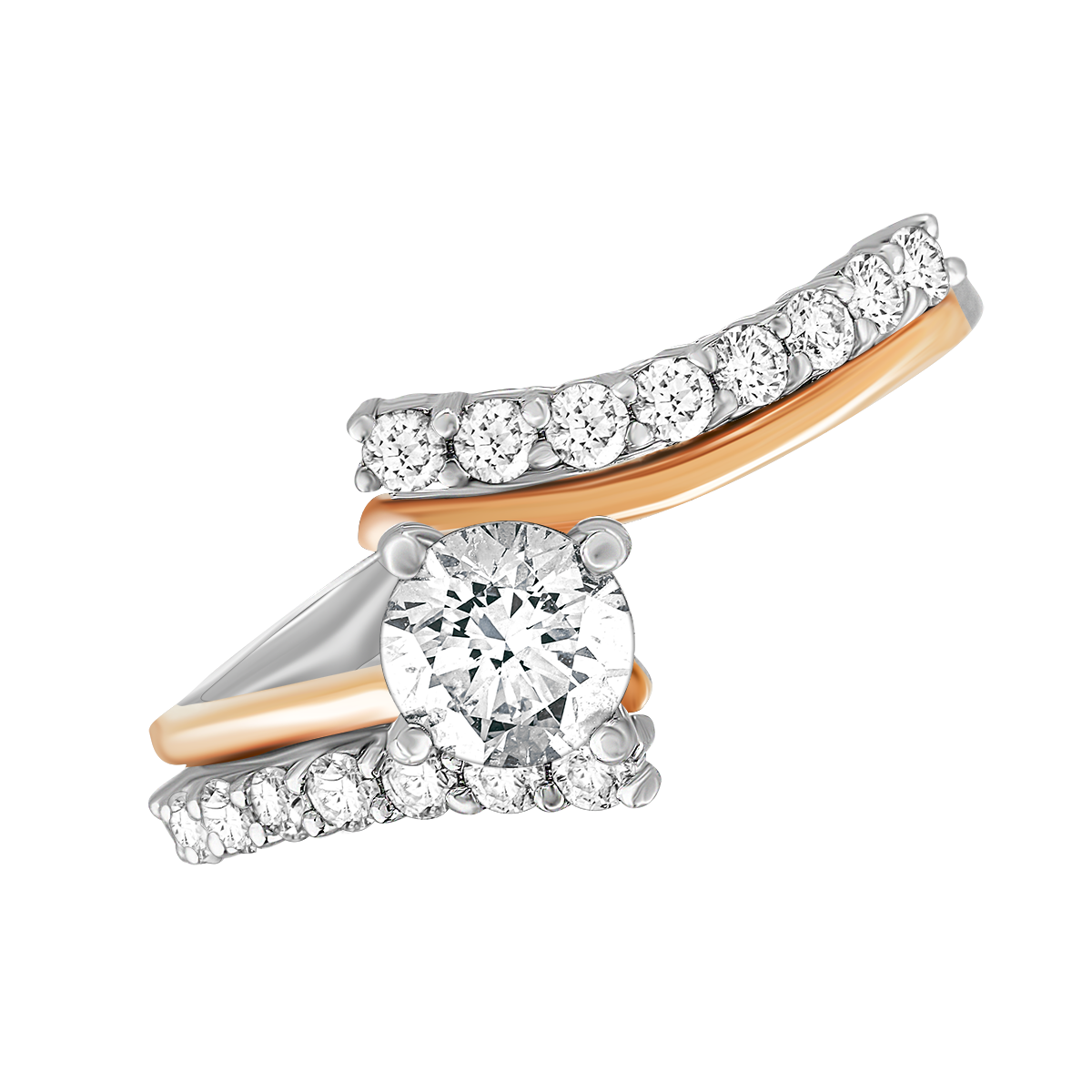Aukera - Elegance Two-Tone Shank Ring