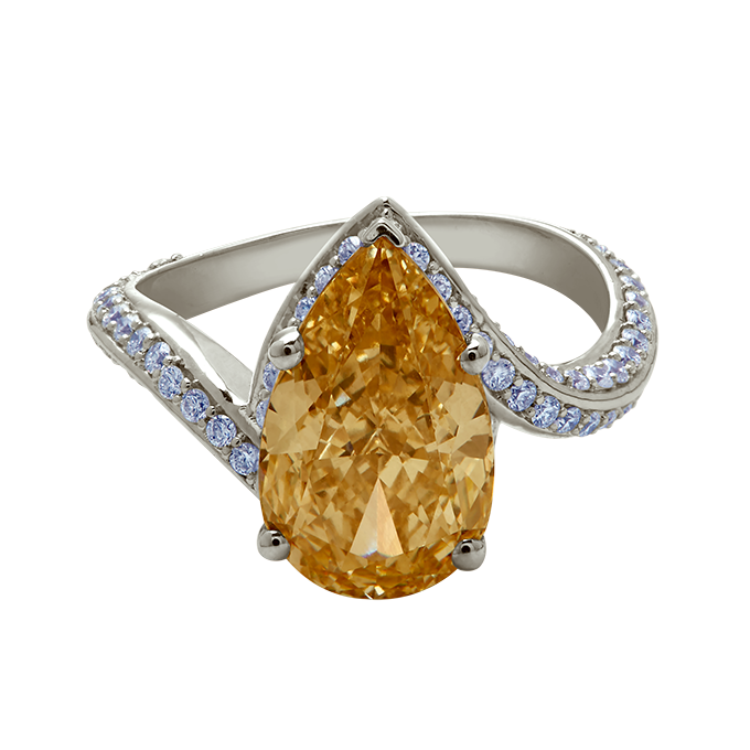 Aukera – Champagne Wave Pear Ring