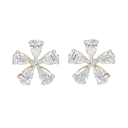 Aukera - Diamond Petal Studs