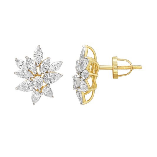 Aukera - Floral Harmony Diamond Studs