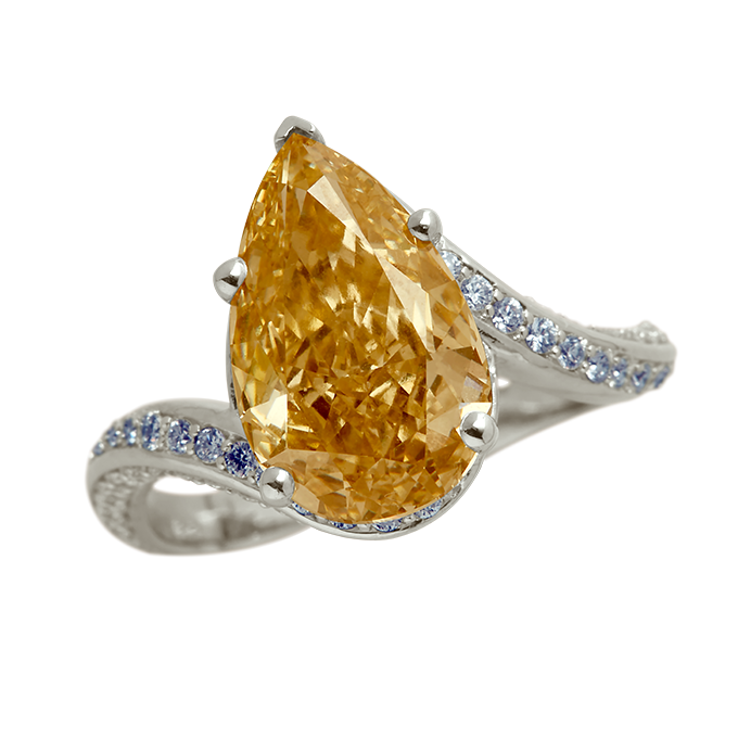 Aukera – Champagne Wave Pear Ring