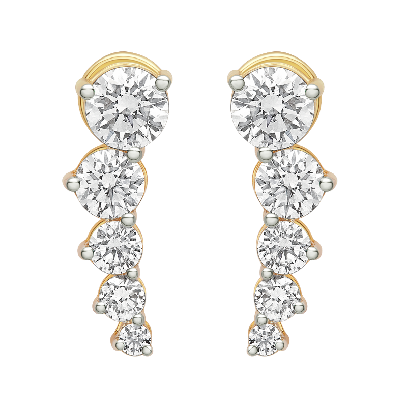 Aukera - Cascading Diamond Earrings
