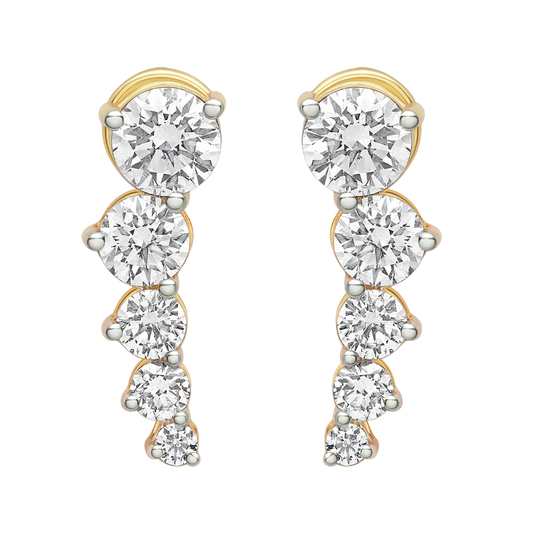 Aukera - Cascading Diamond Earrings