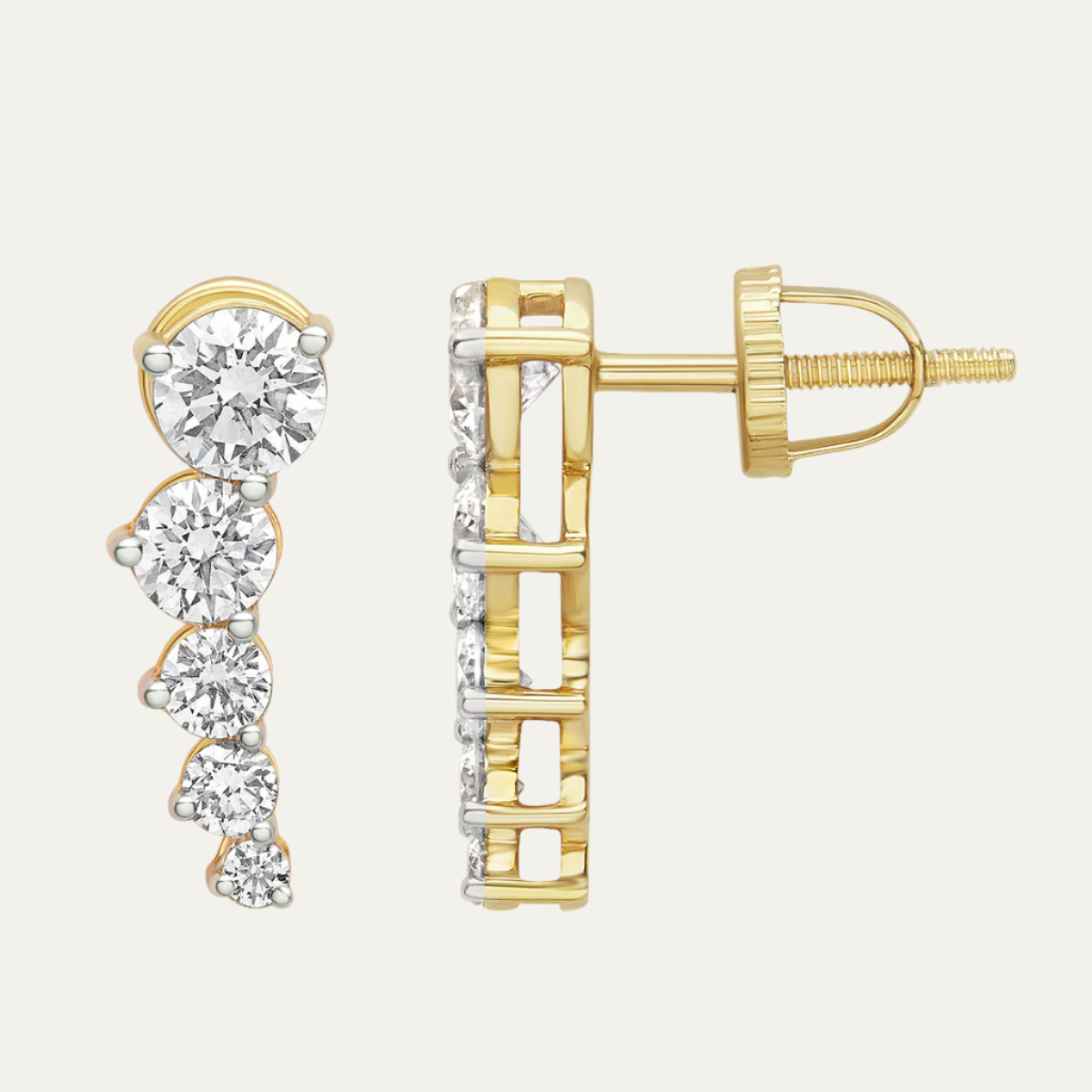 Aukera - Cascading Diamond Earrings