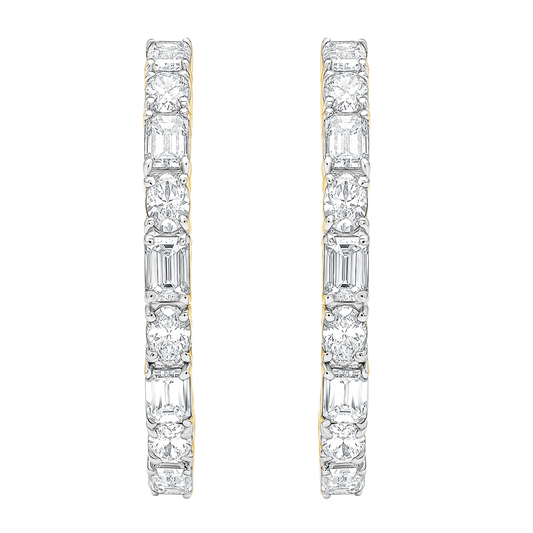 Aukera - Half Eternity Hoop Earrings