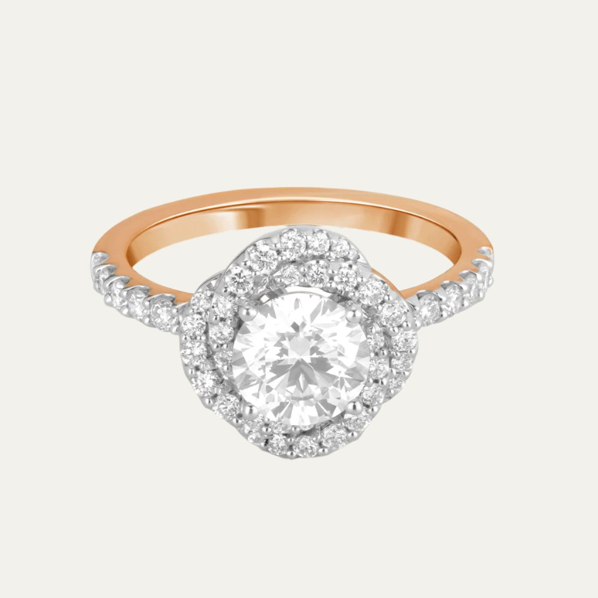 Aukera - Swirl of Elegance Halo Ring