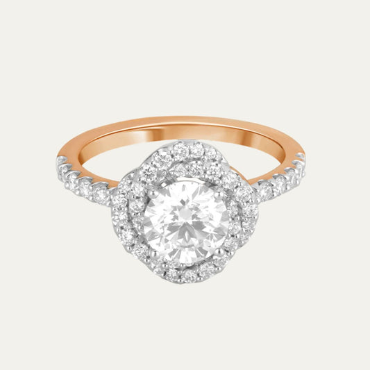Aukera - Swirl of Elegance Halo Ring