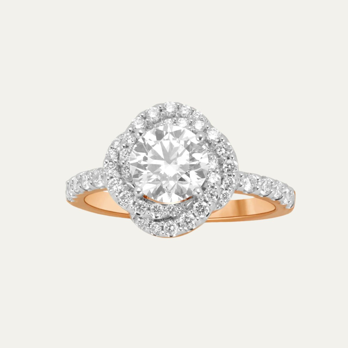 Aukera - Swirl of Elegance Halo Ring