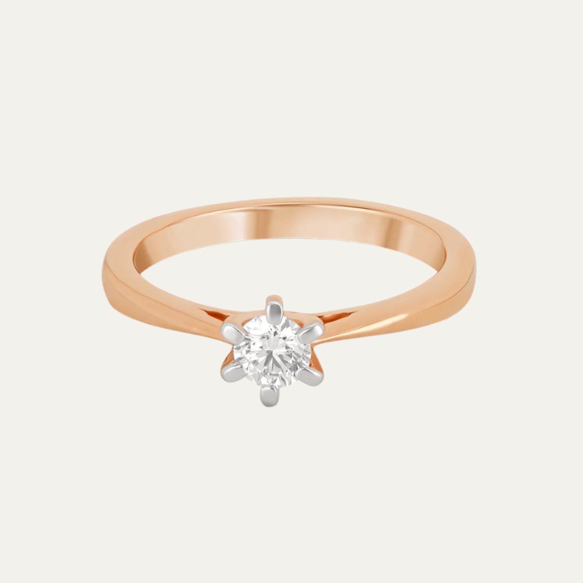 Aukera - Golden Elegance - Timeless Solitaire Ring