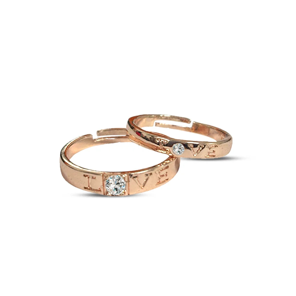 Romantic Love Engraved Couple Rings